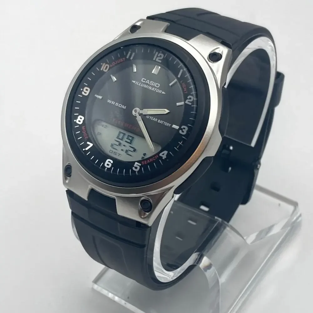 Casio Telememo Sports Analog Digital Combo Mens Watch 40mm - Adjustable -WR 50m
